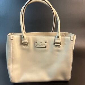 Kate Spade Cream Leather Tote Bag